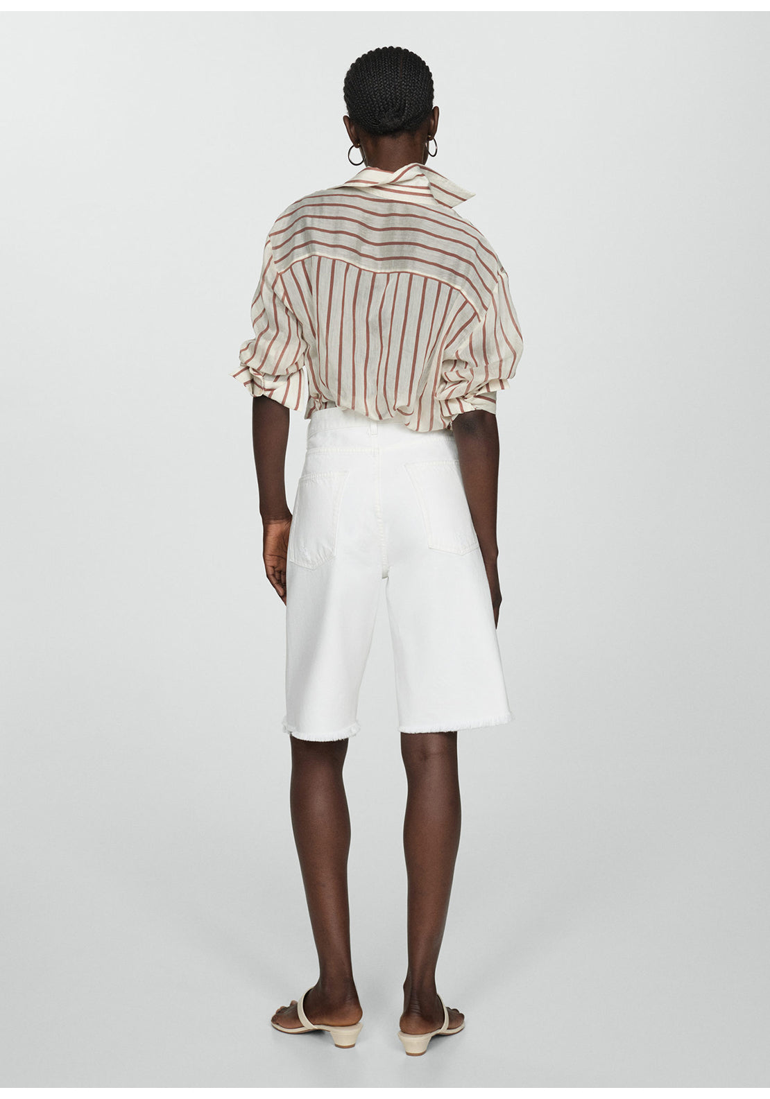 Mango Straight-fit denim bermuda shorts 4 Shaws Department Stores