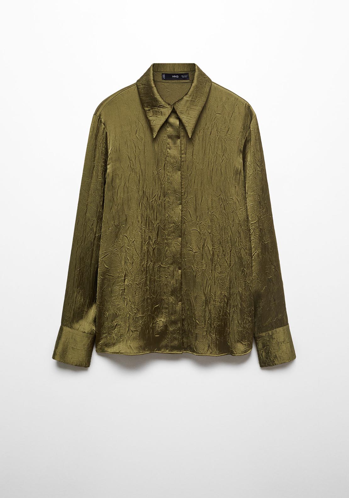 Mango Satin textured shirt 7 Shaws Department Stores