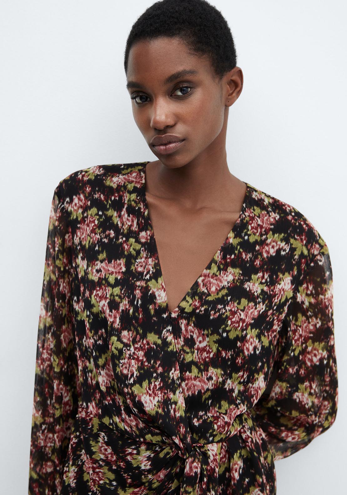Mango Knot print dress 4 Shaws Department Stores