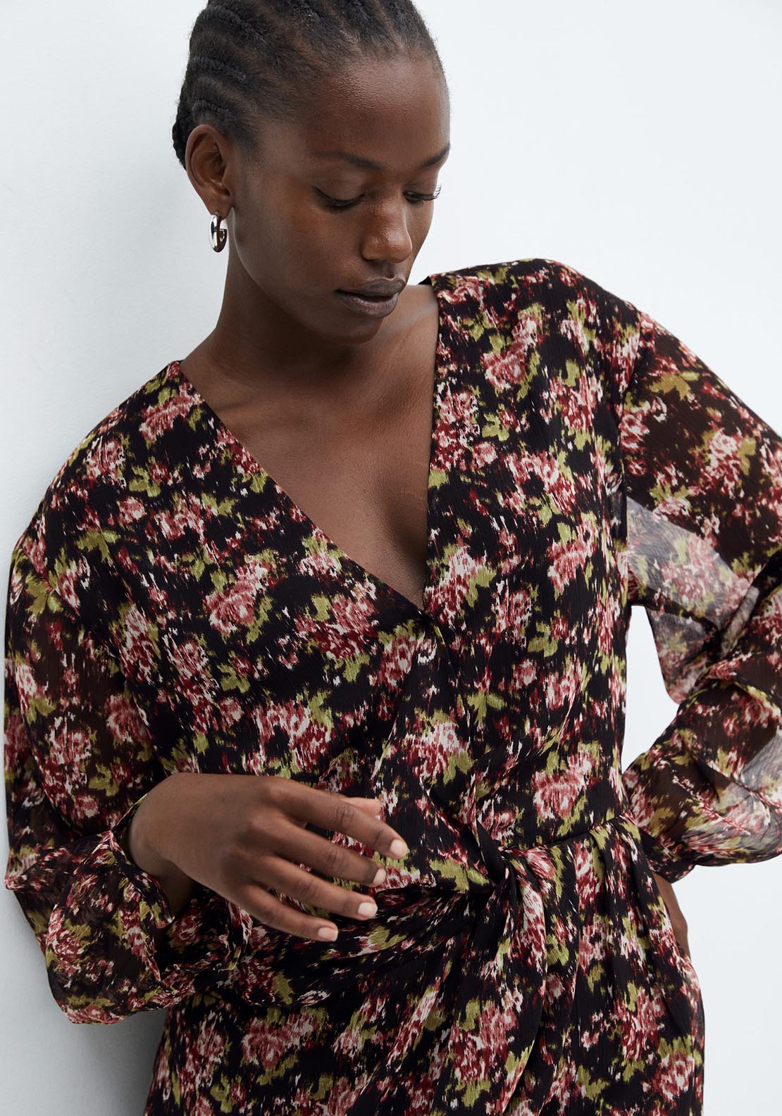 Mango Knot print dress 8 Shaws Department Stores
