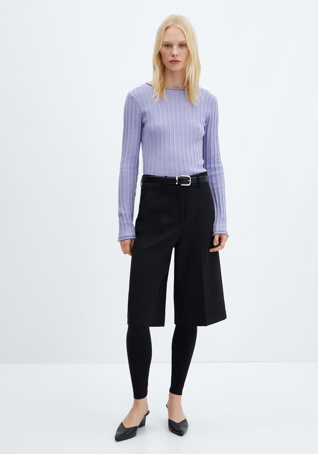 Mango Ribbed knit sweater 2 Shaws Department Stores