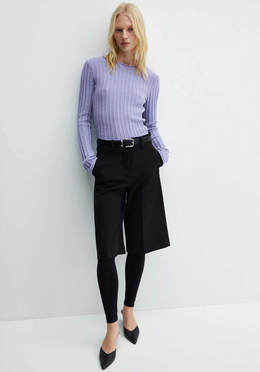 Mango Ribbed knit sweater 3 Shaws Department Stores
