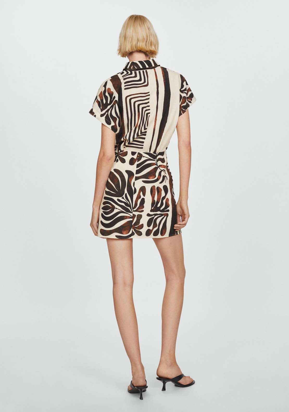 Mango Printed cross shirt dress 4 Shaws Department Stores