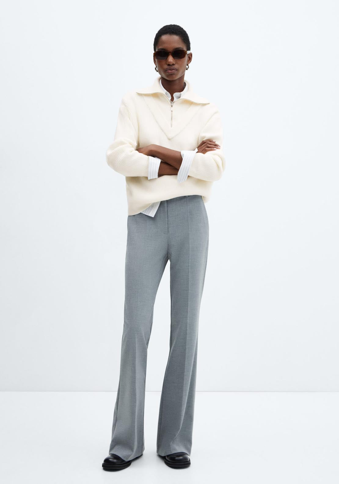 Mango Zip neck jumper 2 Shaws Department Stores