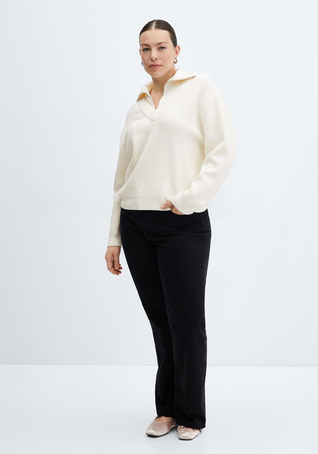 Mango Zip neck jumper 6 Shaws Department Stores