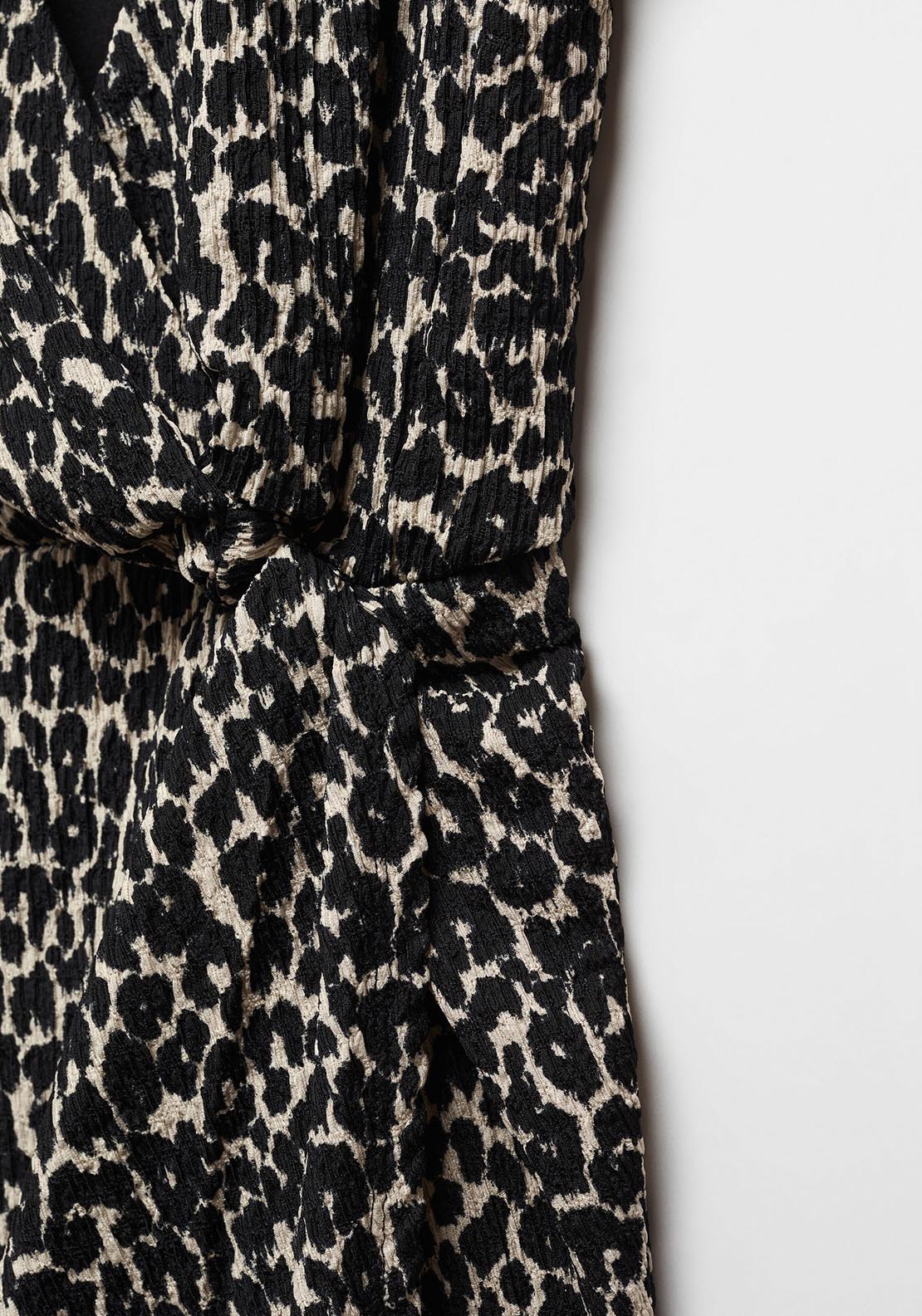 Mango Animal print texture dress 6 Shaws Department Stores