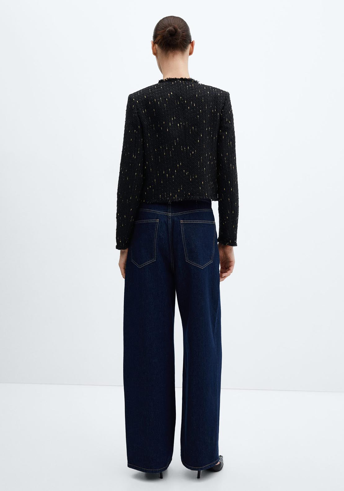 Mango Knotted tweed jacket 4 Shaws Department Stores