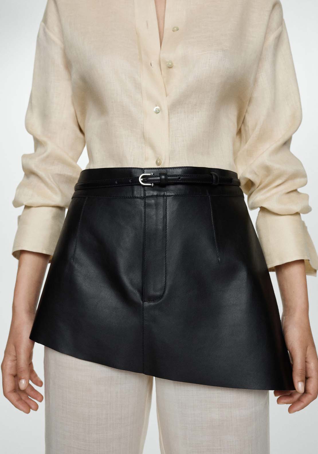 Mango Buckle leather belt 5 Shaws Department Stores