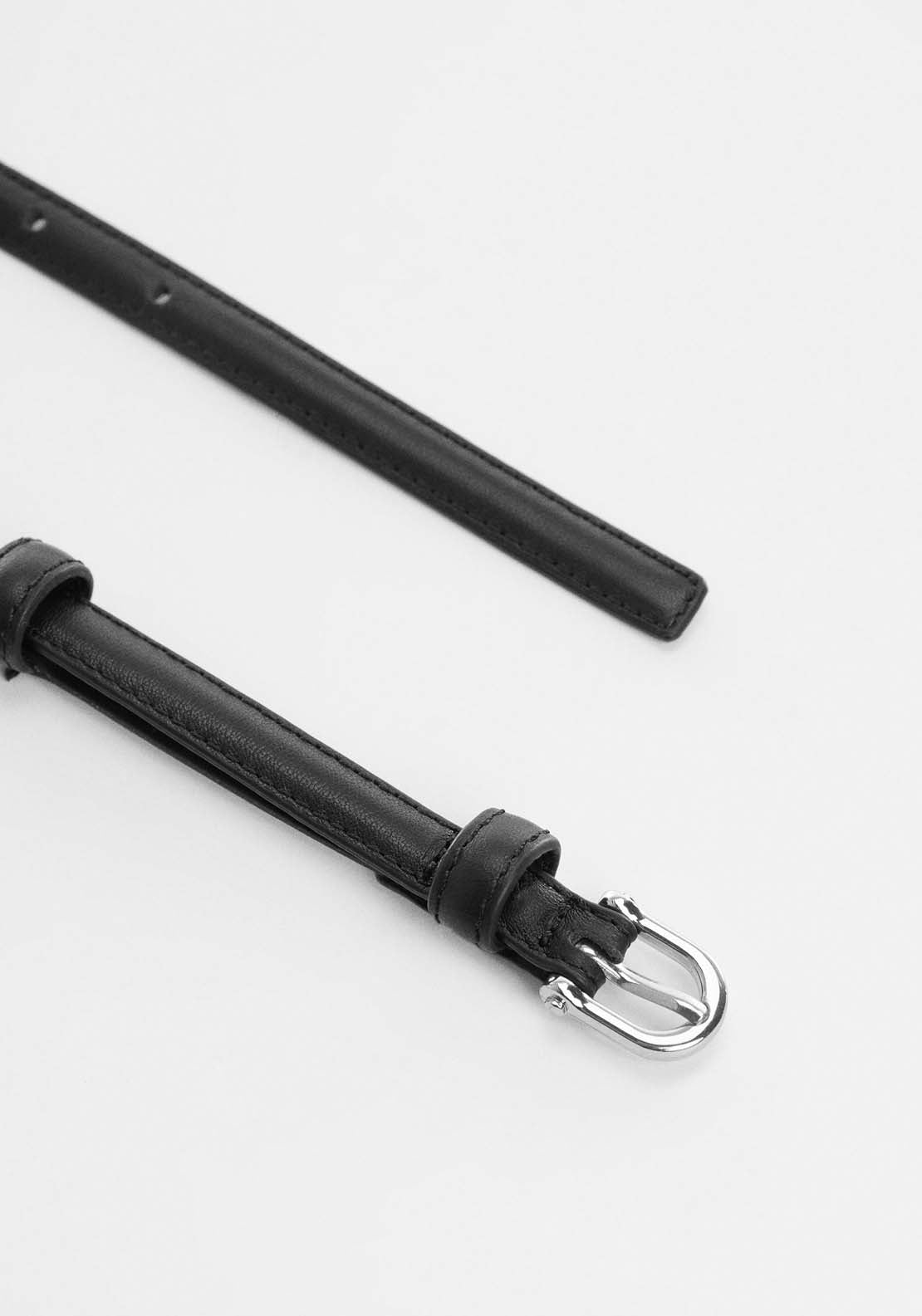 Mango Buckle leather belt 2 Shaws Department Stores