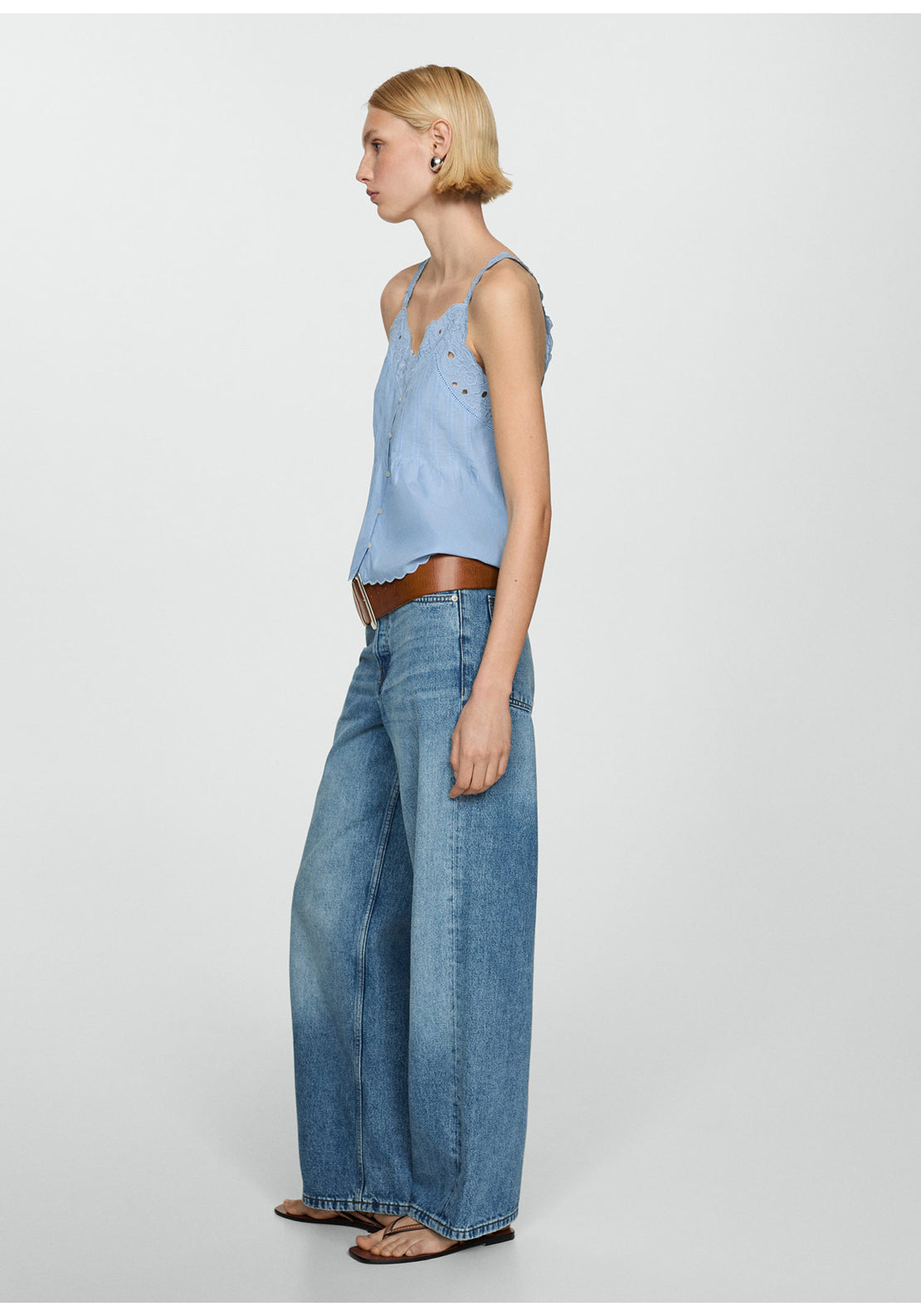 Mango Embroidered strap top 3 Shaws Department Stores
