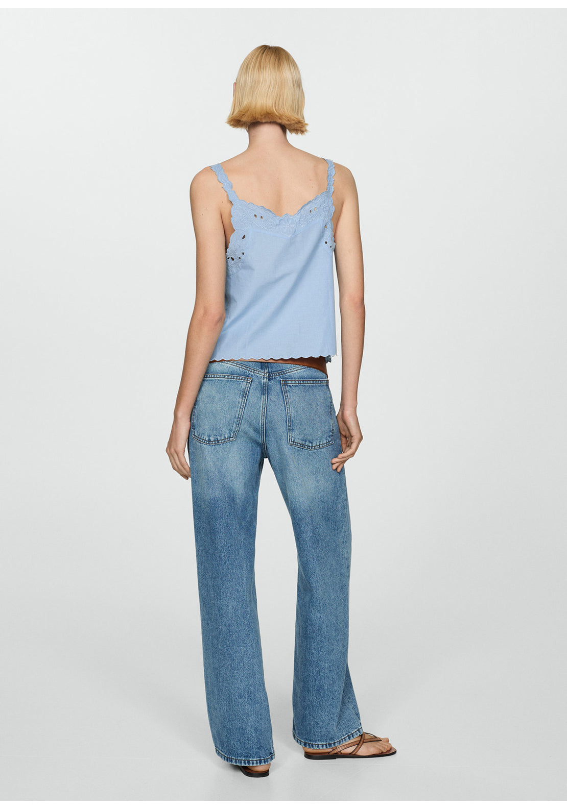 Mango Embroidered strap top 4 Shaws Department Stores