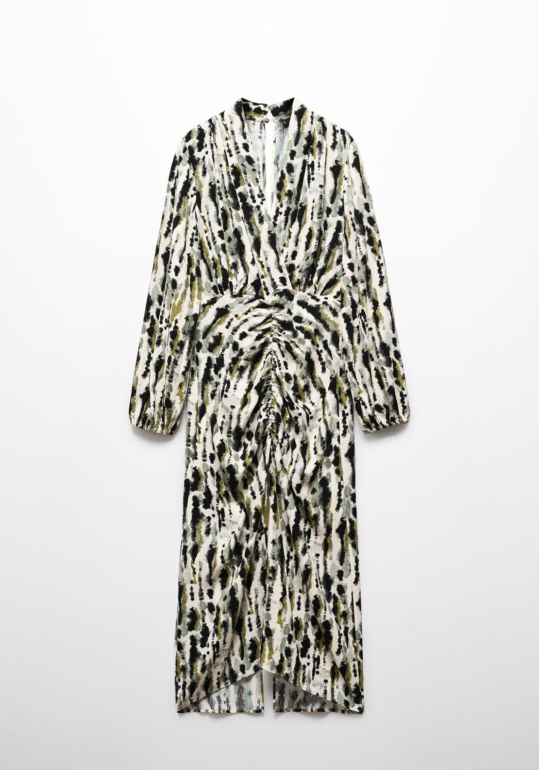 Mango Printed dress with ruffled detail 7 Shaws Department Stores
