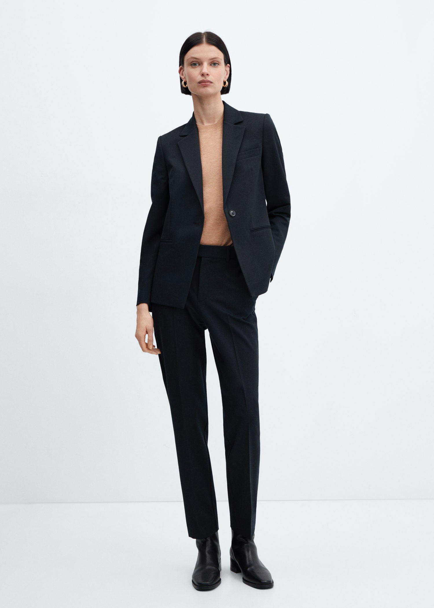Mango Straight suit trousers 1 Shaws Department Stores