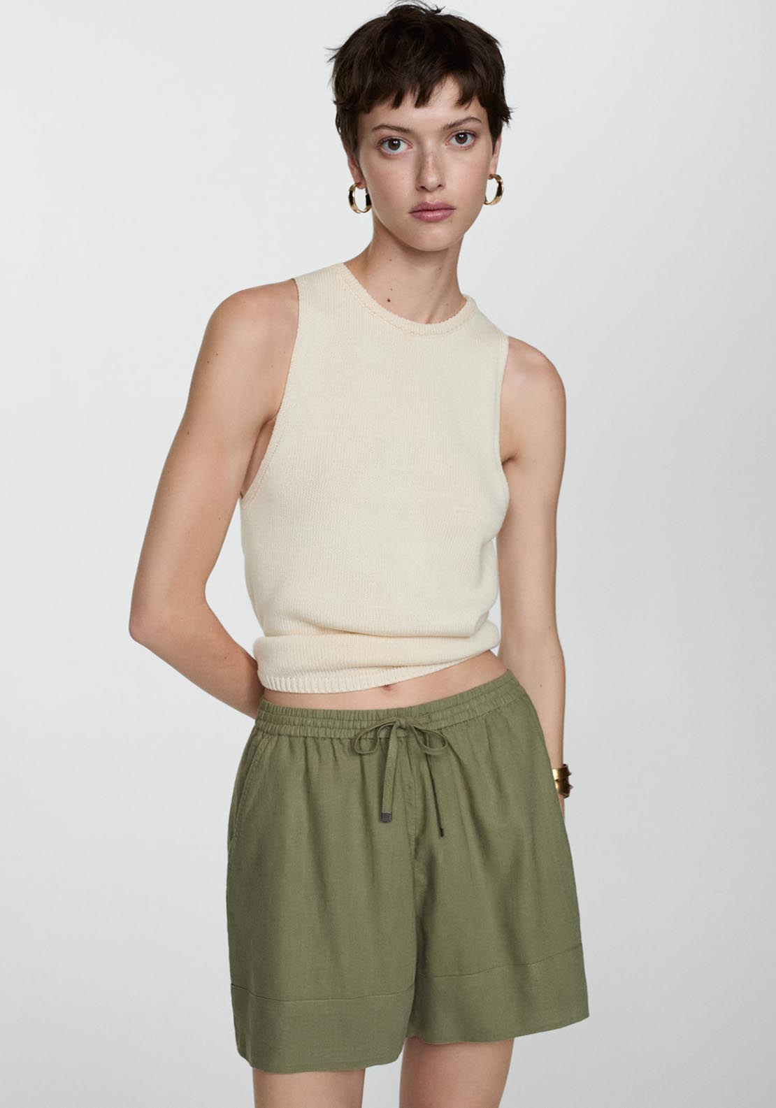 Mango Fluid tie shorts 1 Shaws Department Stores