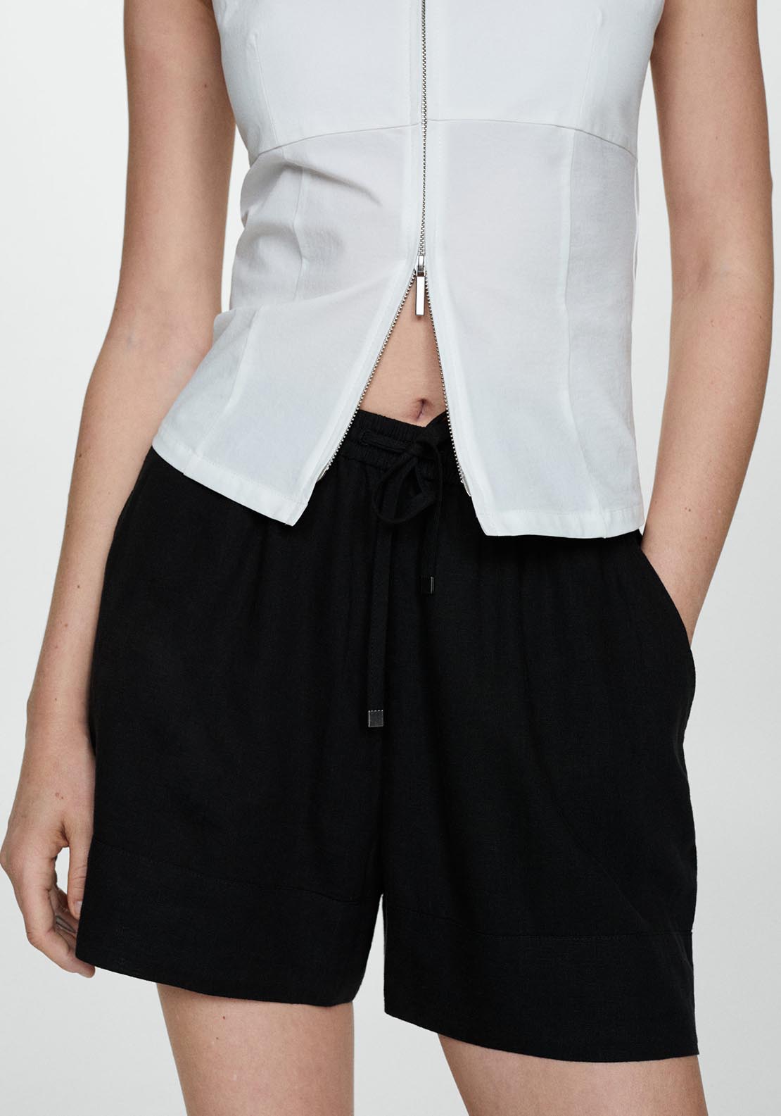Mango Fluid tie shorts 2 Shaws Department Stores