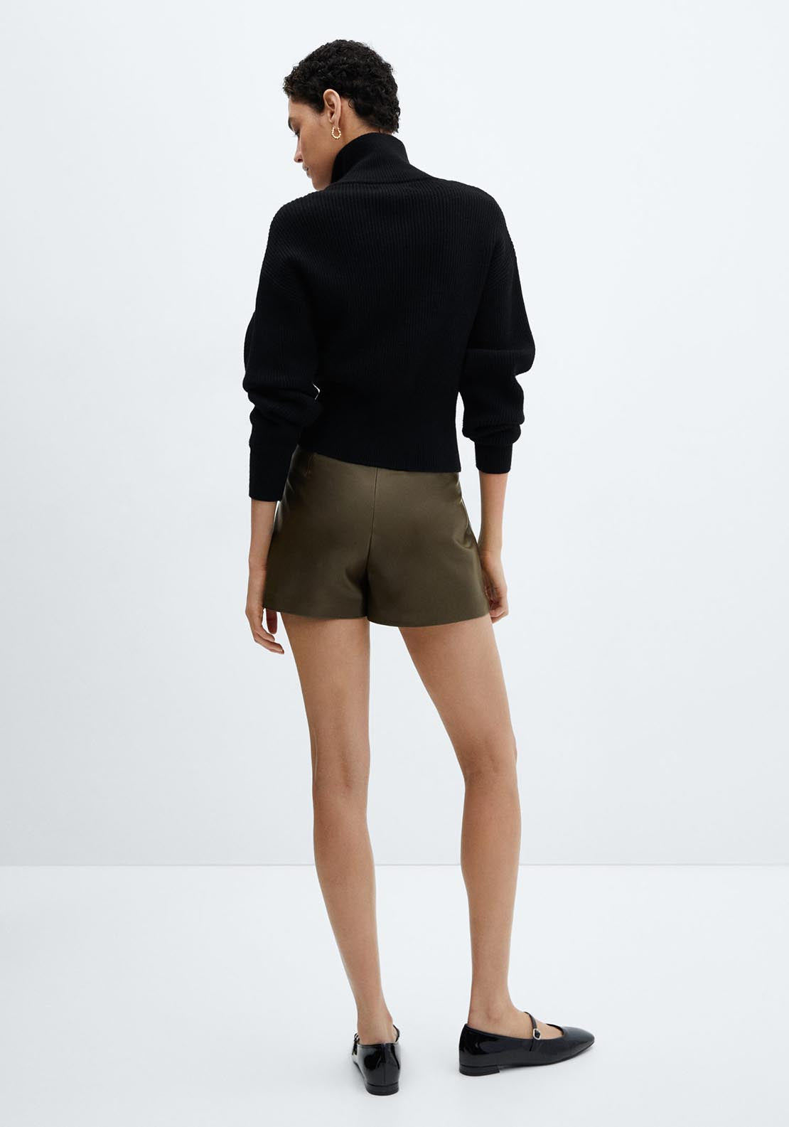 Mango Leather-effect culottes 5 Shaws Department Stores