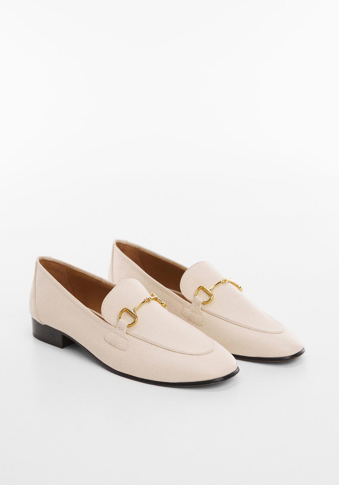 Mango Leather moccasins with metallic detail 2 Shaws Department Stores