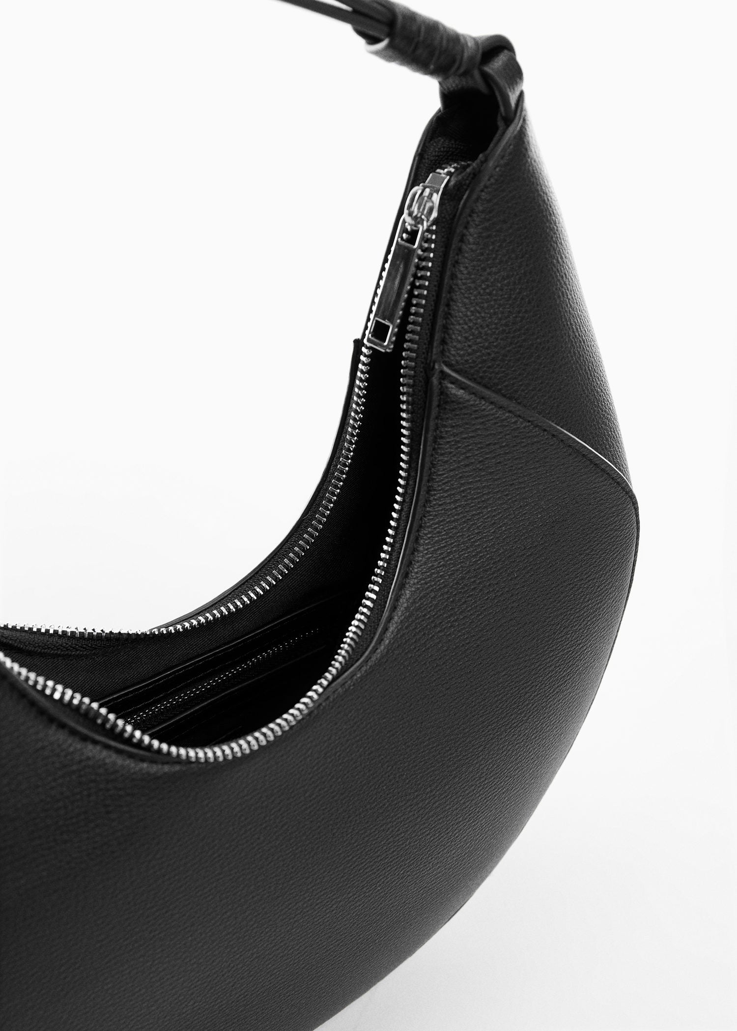 Mango Leather effect shoulder bag 4 Shaws Department Stores