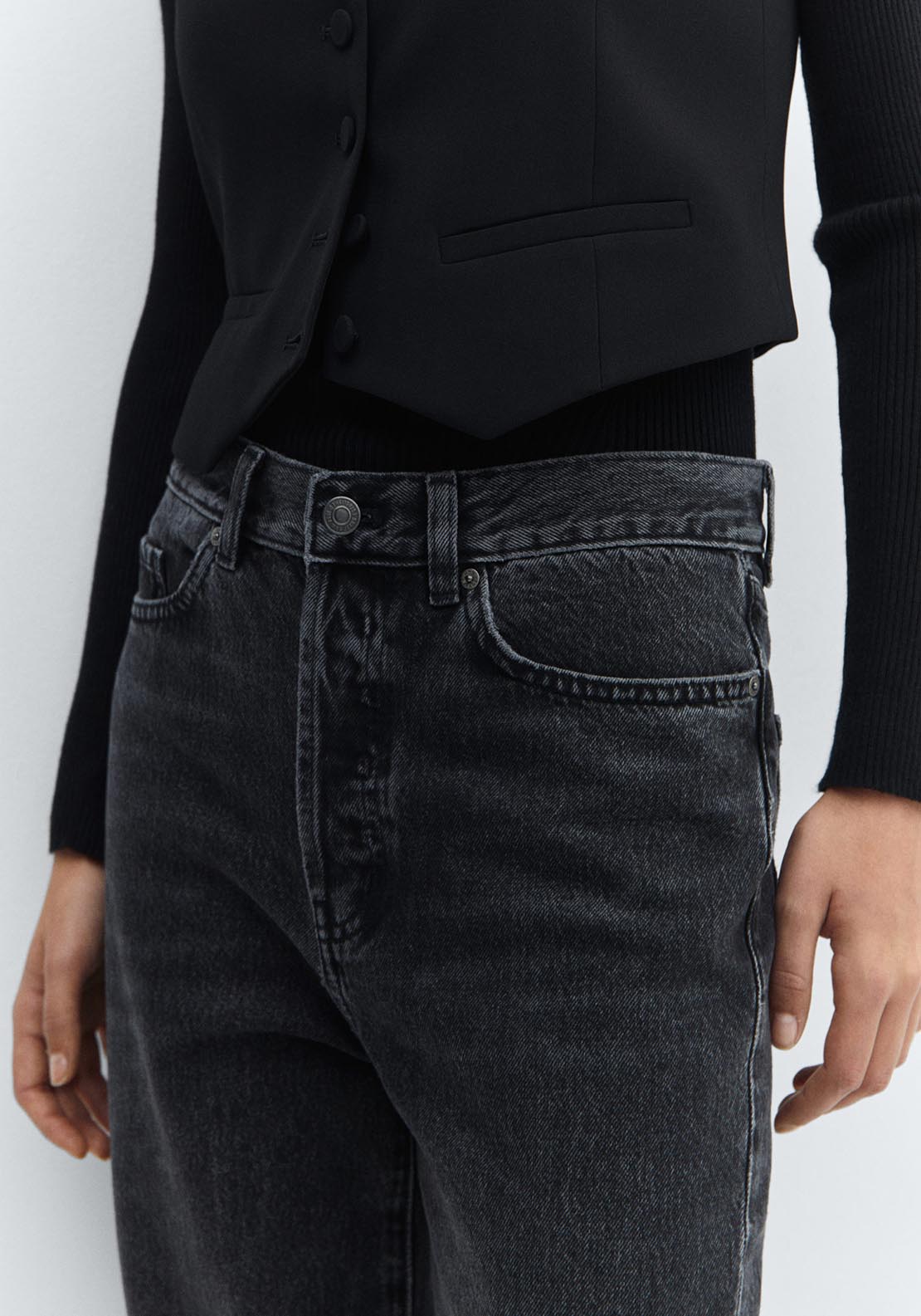 Mango Straight jeans with forward seams 4 Shaws Department Stores