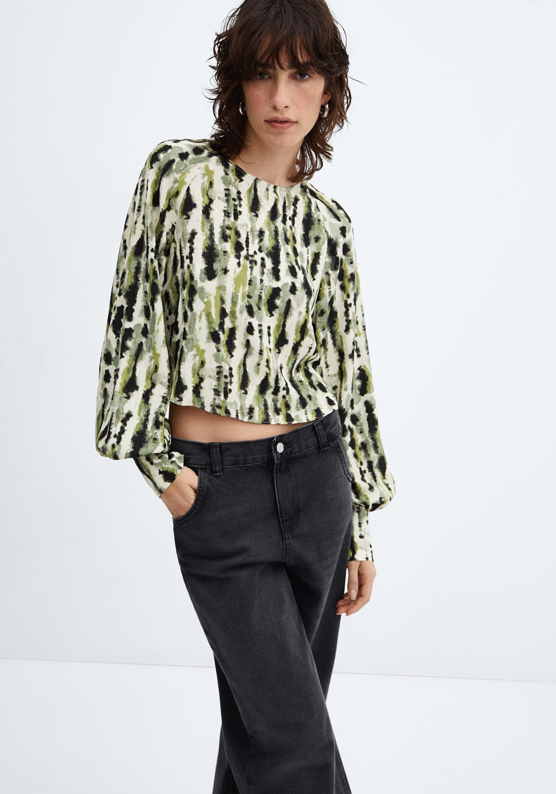 Mango Bow printed blouse 1 Shaws Department Stores