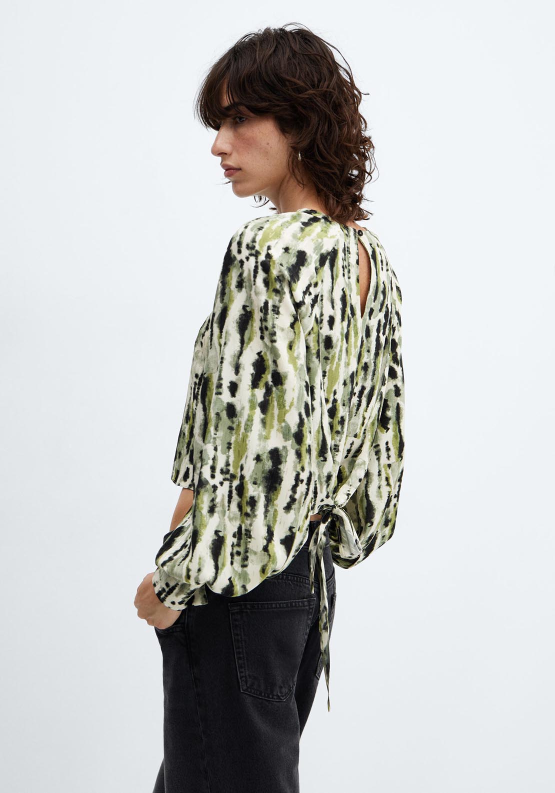Mango Bow printed blouse 4 Shaws Department Stores