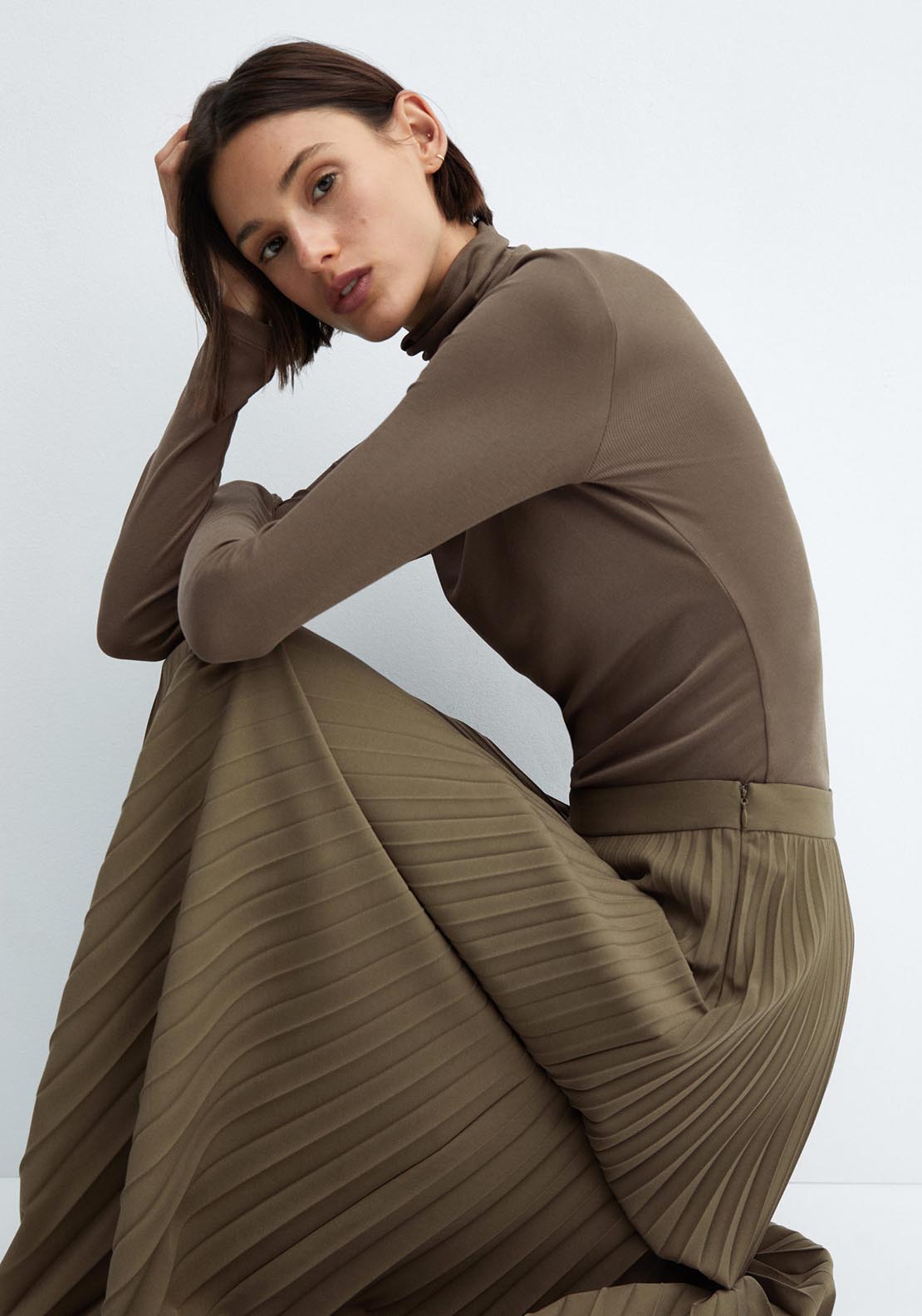 Mango Pleated long skirt 3 Shaws Department Stores