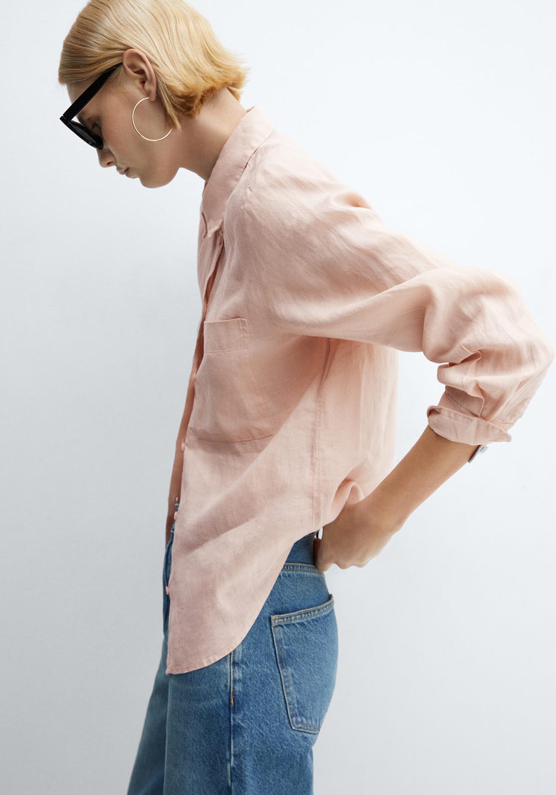 Mango Linen 100% shirt 2 Shaws Department Stores