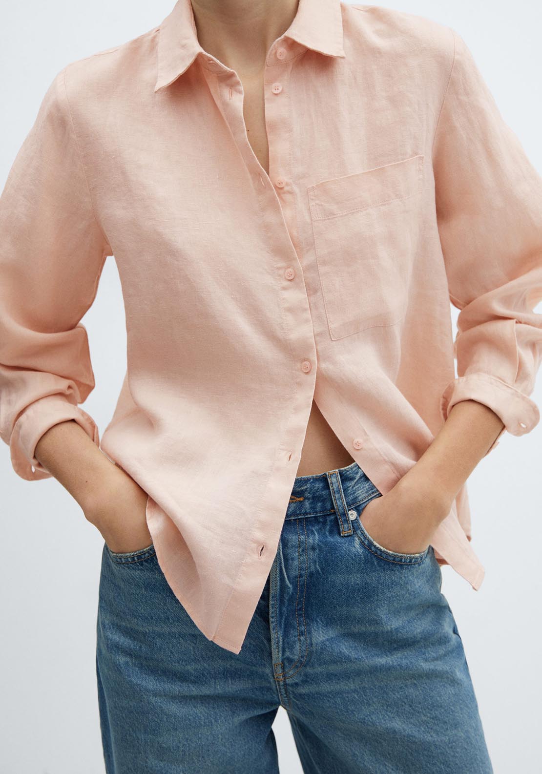 Mango Linen 100% shirt 4 Shaws Department Stores