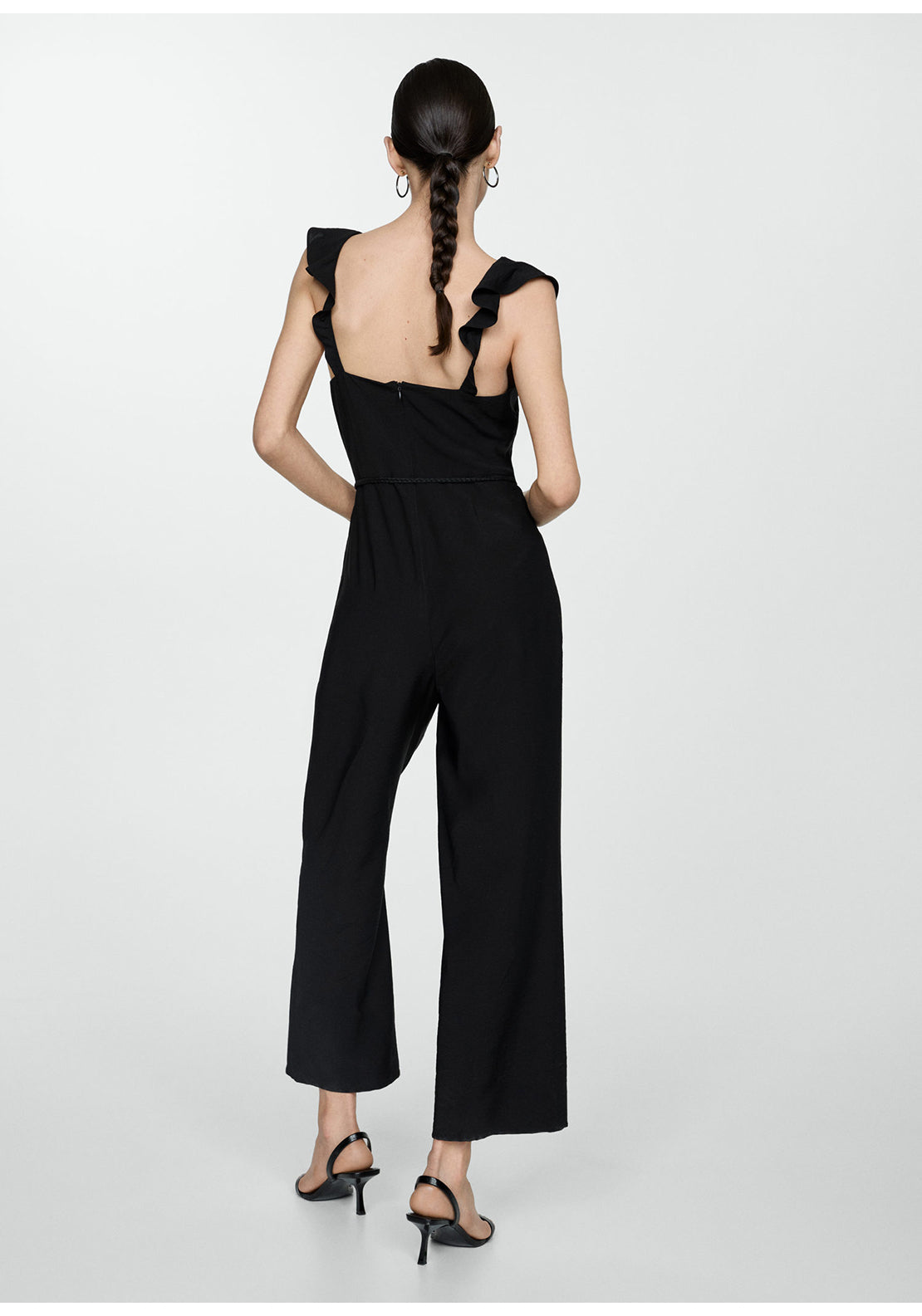 Mango Long jumpsuit with tassel belt 2 Shaws Department Stores