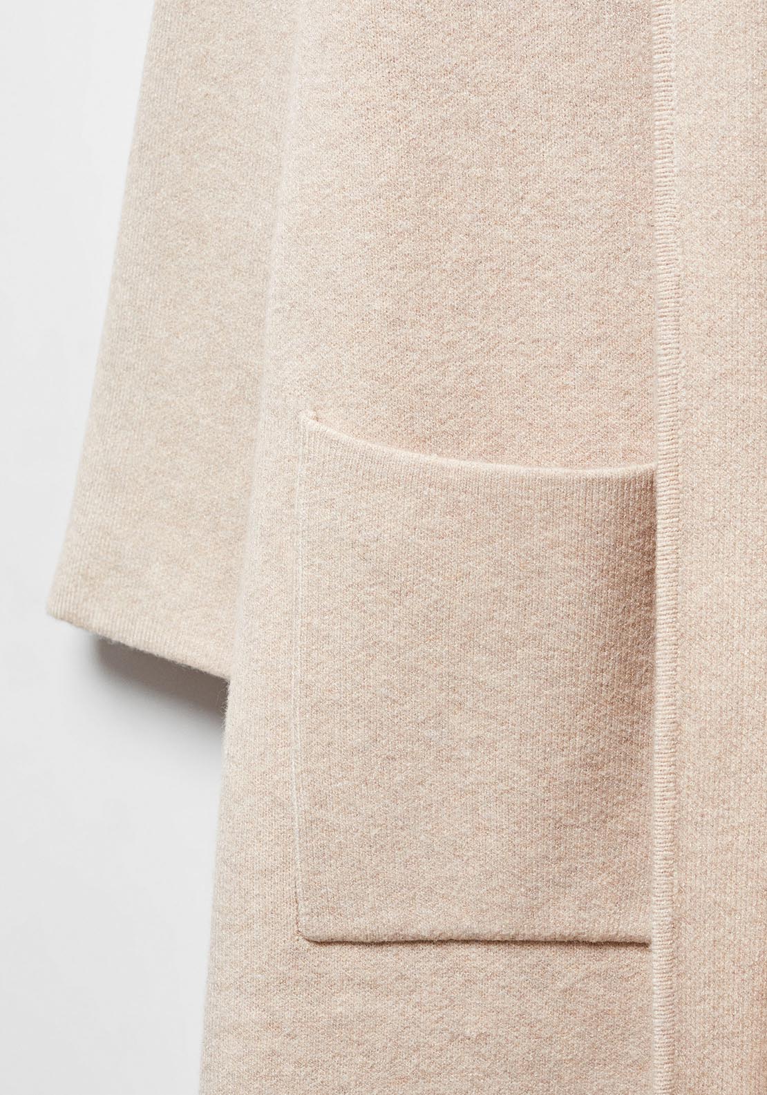 Mango Oversized knitted coat with pockets - Light 5 Shaws Department Stores