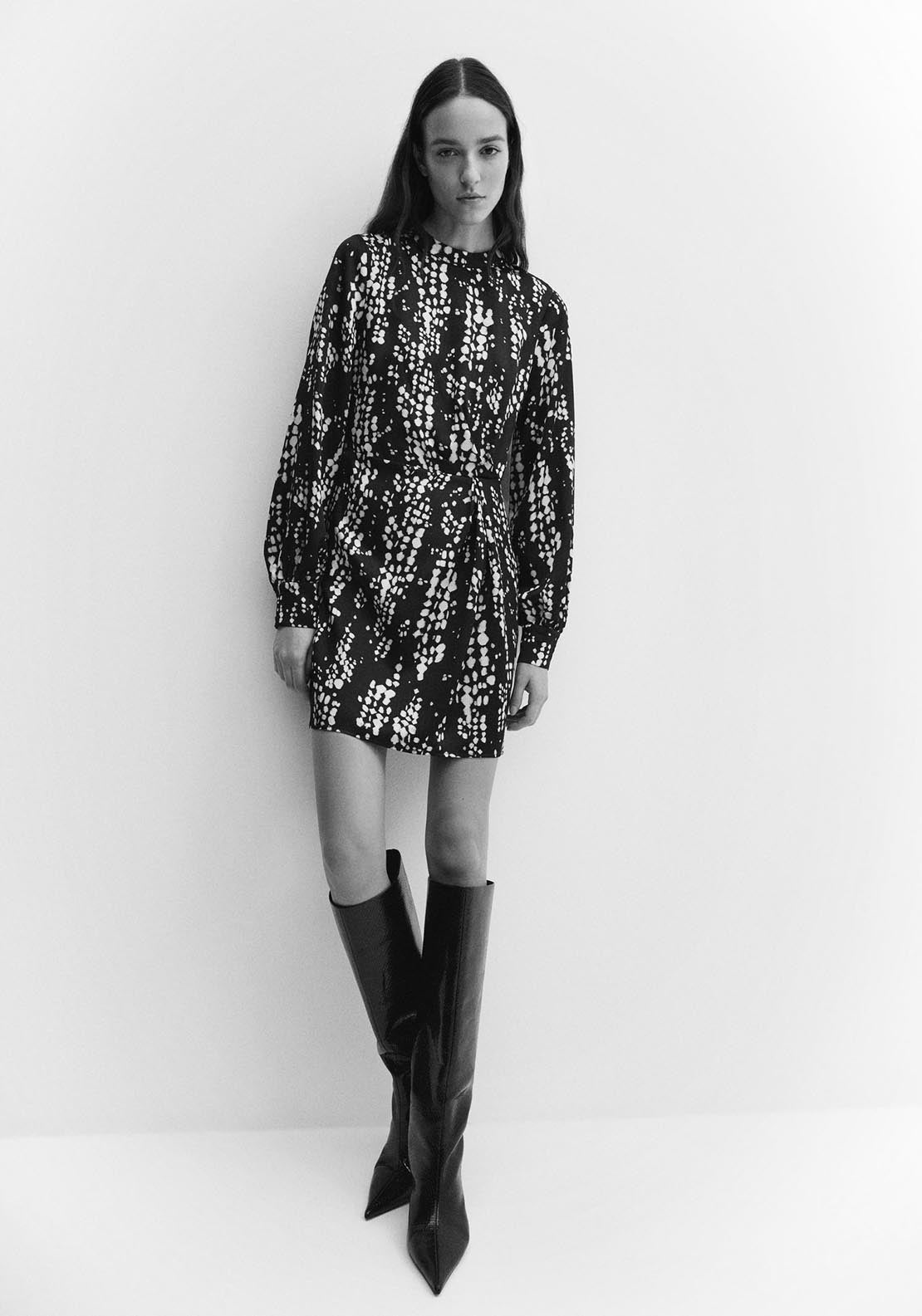 Mango Pleat printed dress 5 Shaws Department Stores