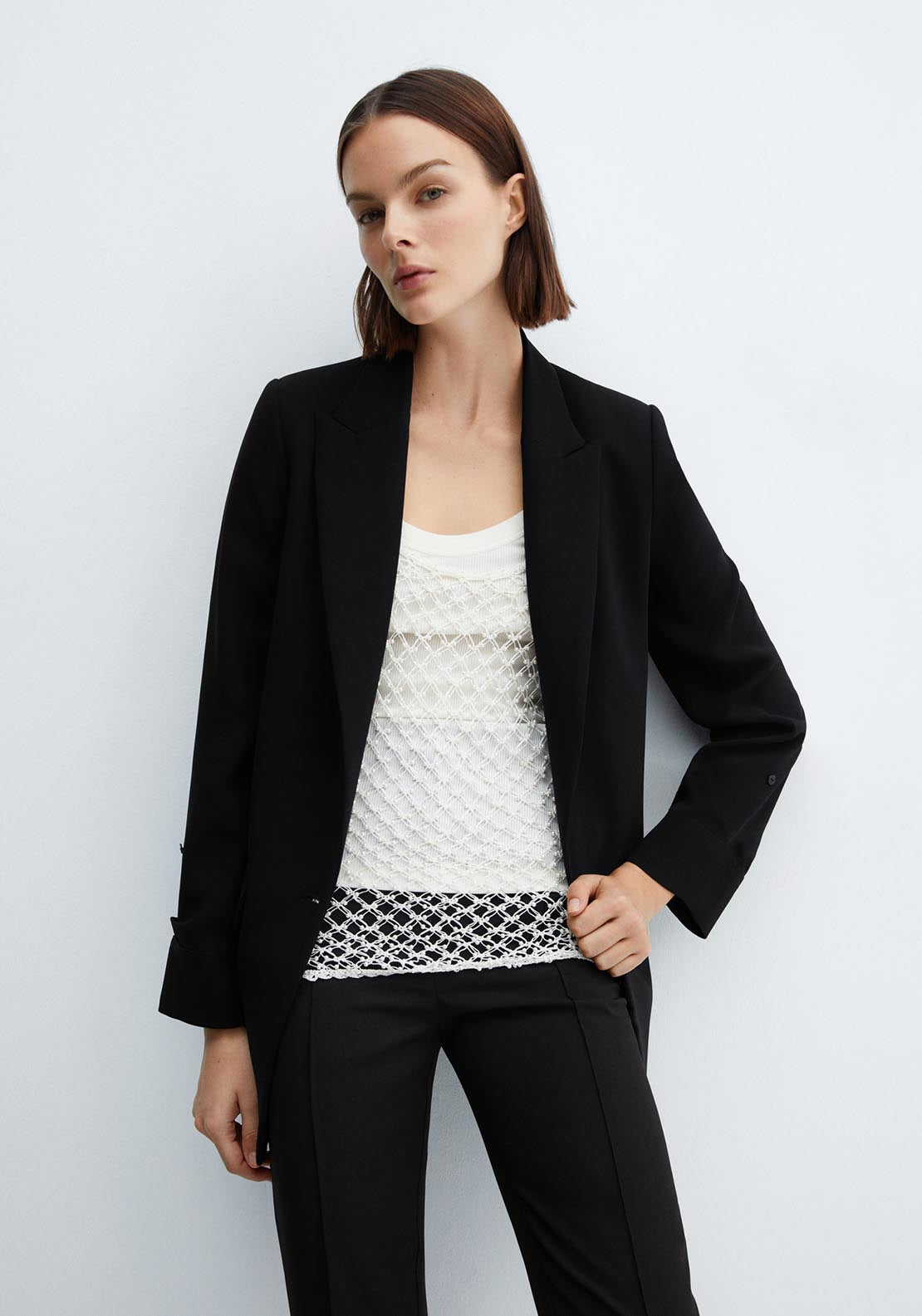 Mango Structured lapels blazer 8 Shaws Department Stores