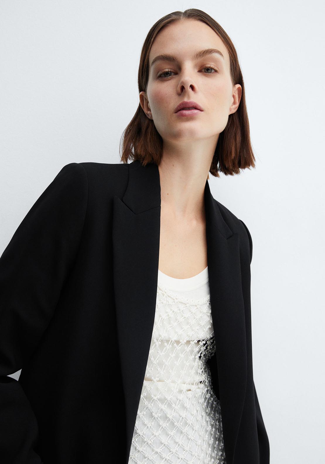 Mango Structured lapels blazer 9 Shaws Department Stores
