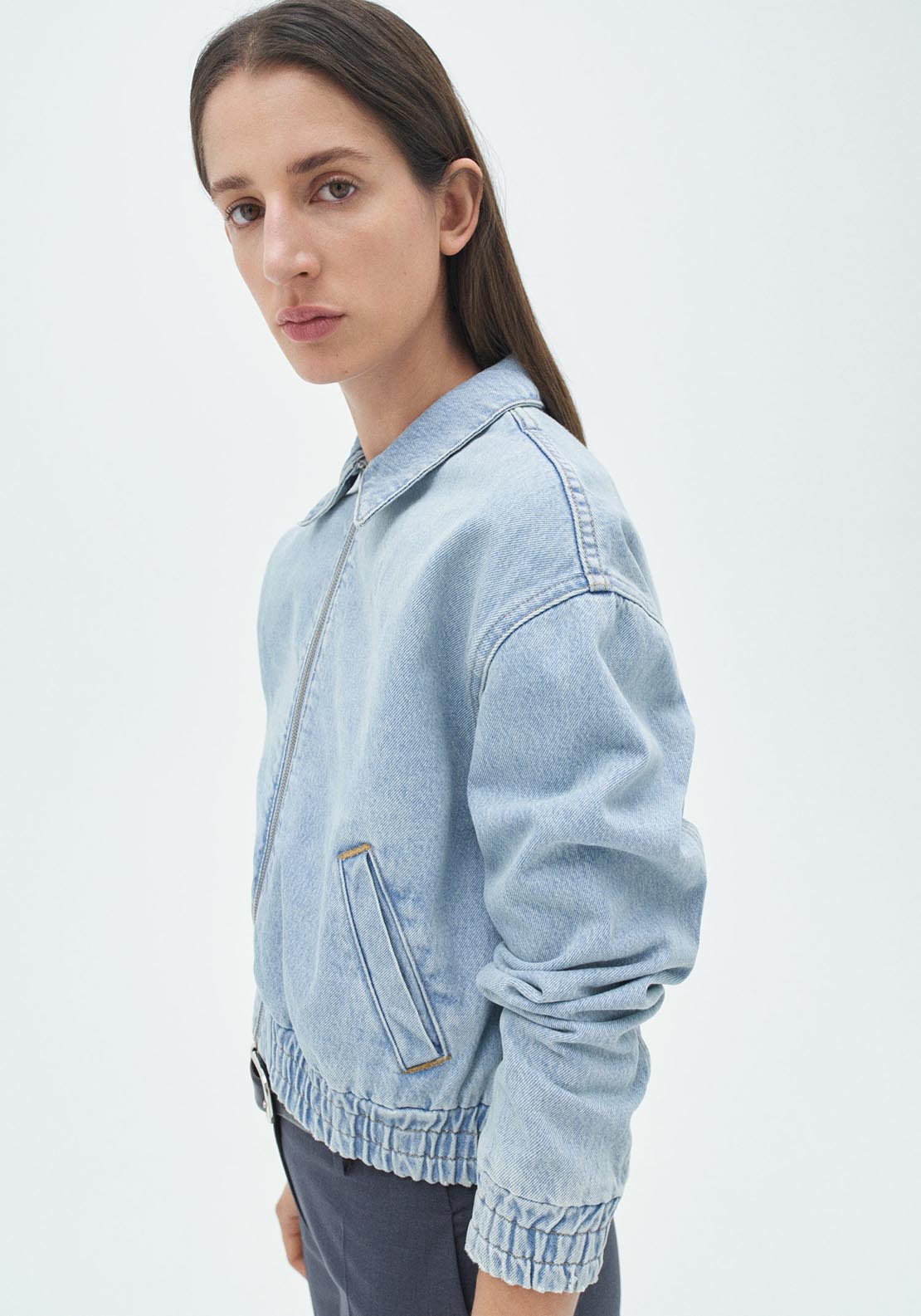 Mango Denim bomber jacket 6 Shaws Department Stores