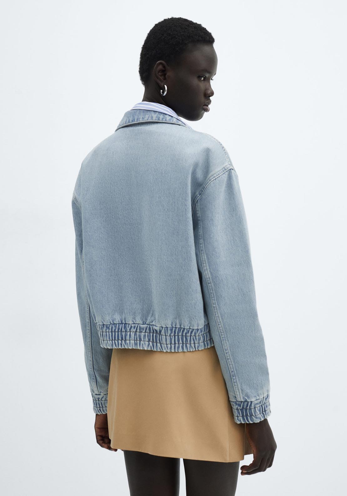 Mango Denim bomber jacket 4 Shaws Department Stores