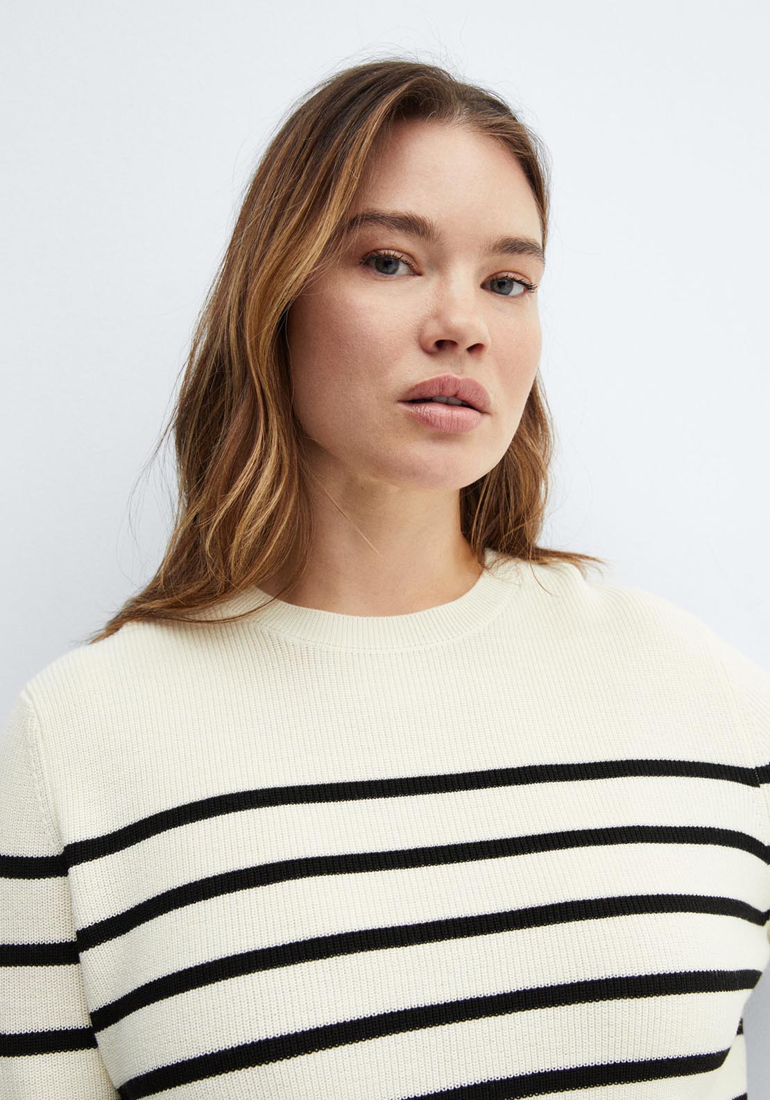 Mango Roundneck knitted sweater 3 Shaws Department Stores