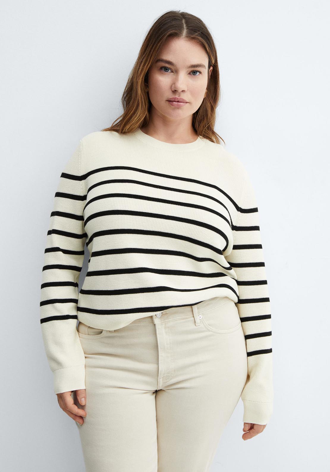 Mango Roundneck knitted sweater 2 Shaws Department Stores