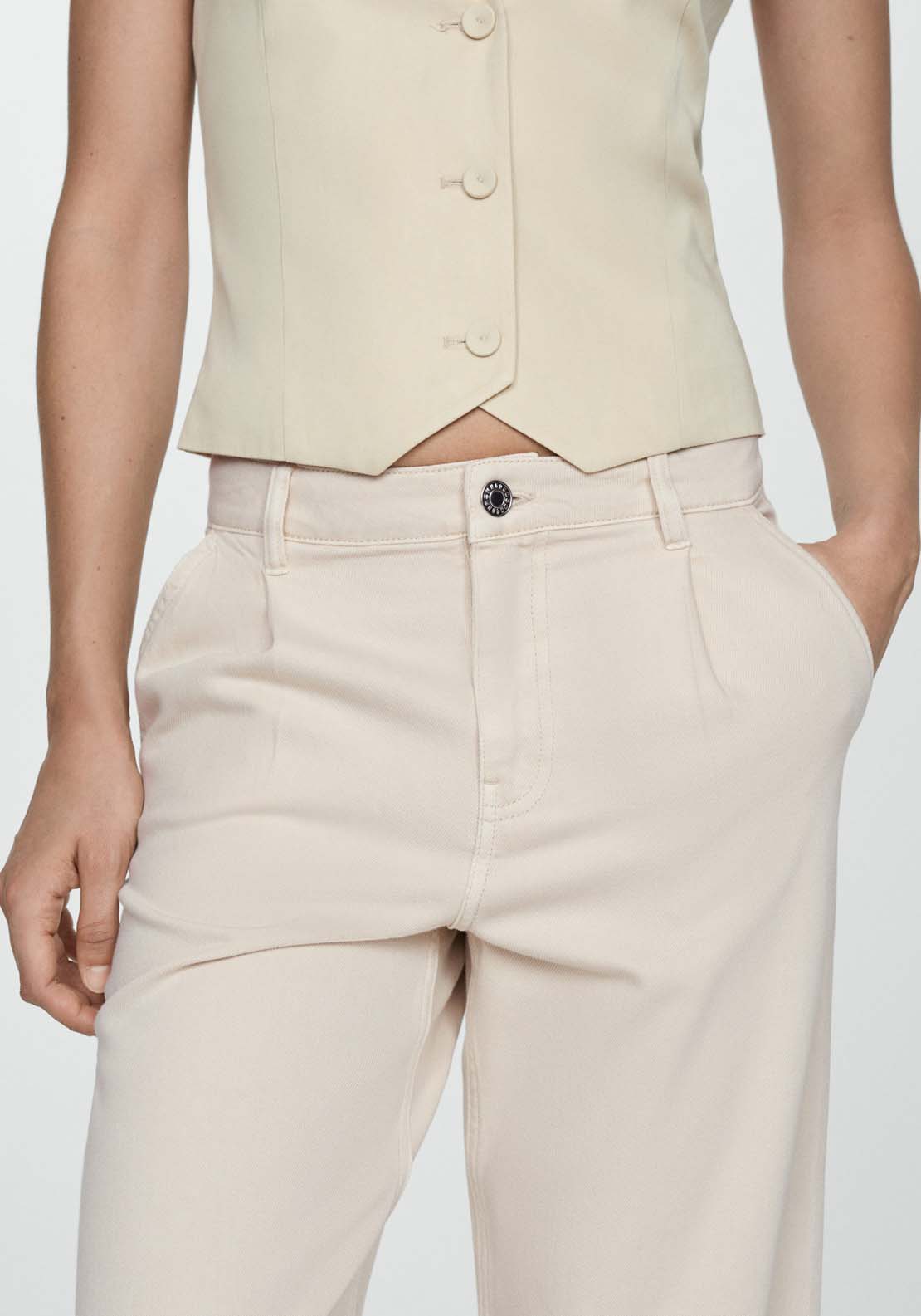 Mango Straight pleated jeans 5 Shaws Department Stores