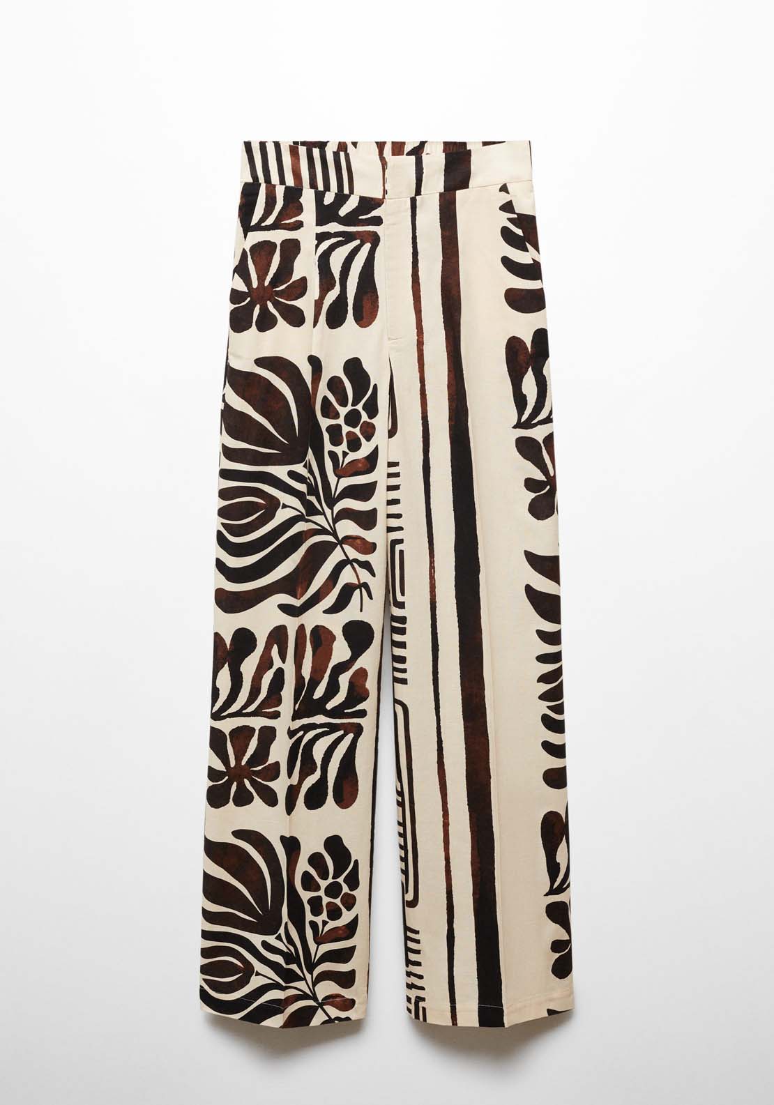 Mango Printed cotton trousers 6 Shaws Department Stores