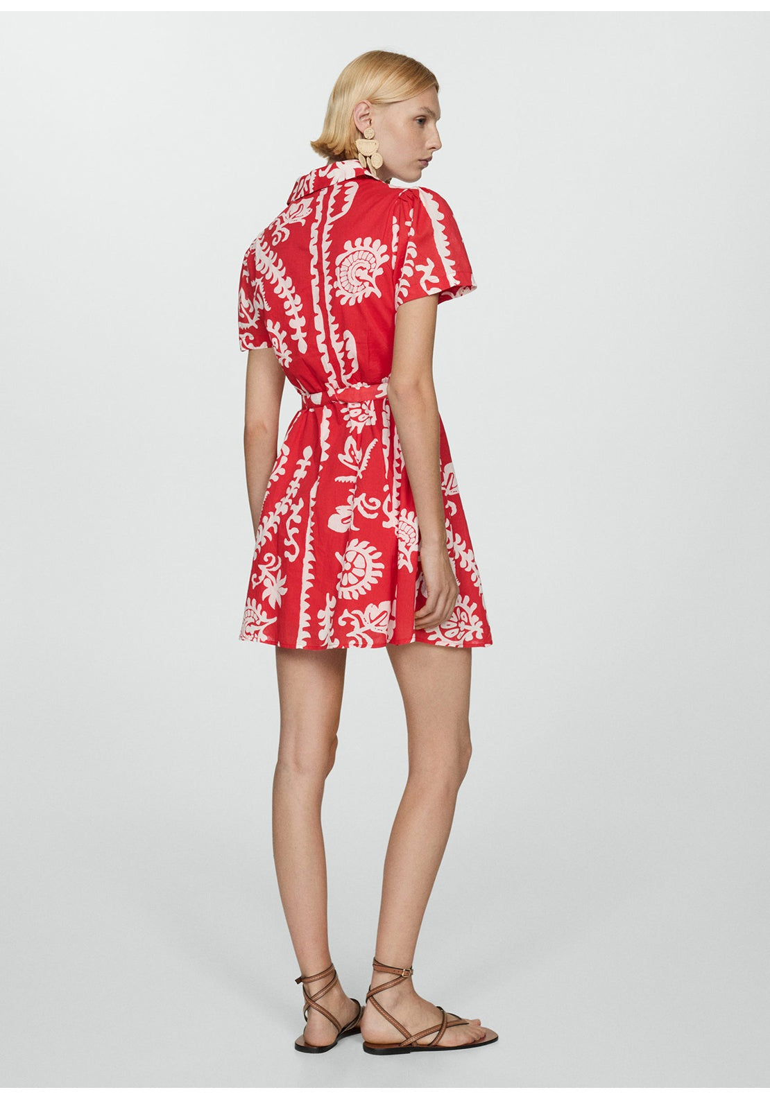 Mango Printed bow dress 2 Shaws Department Stores