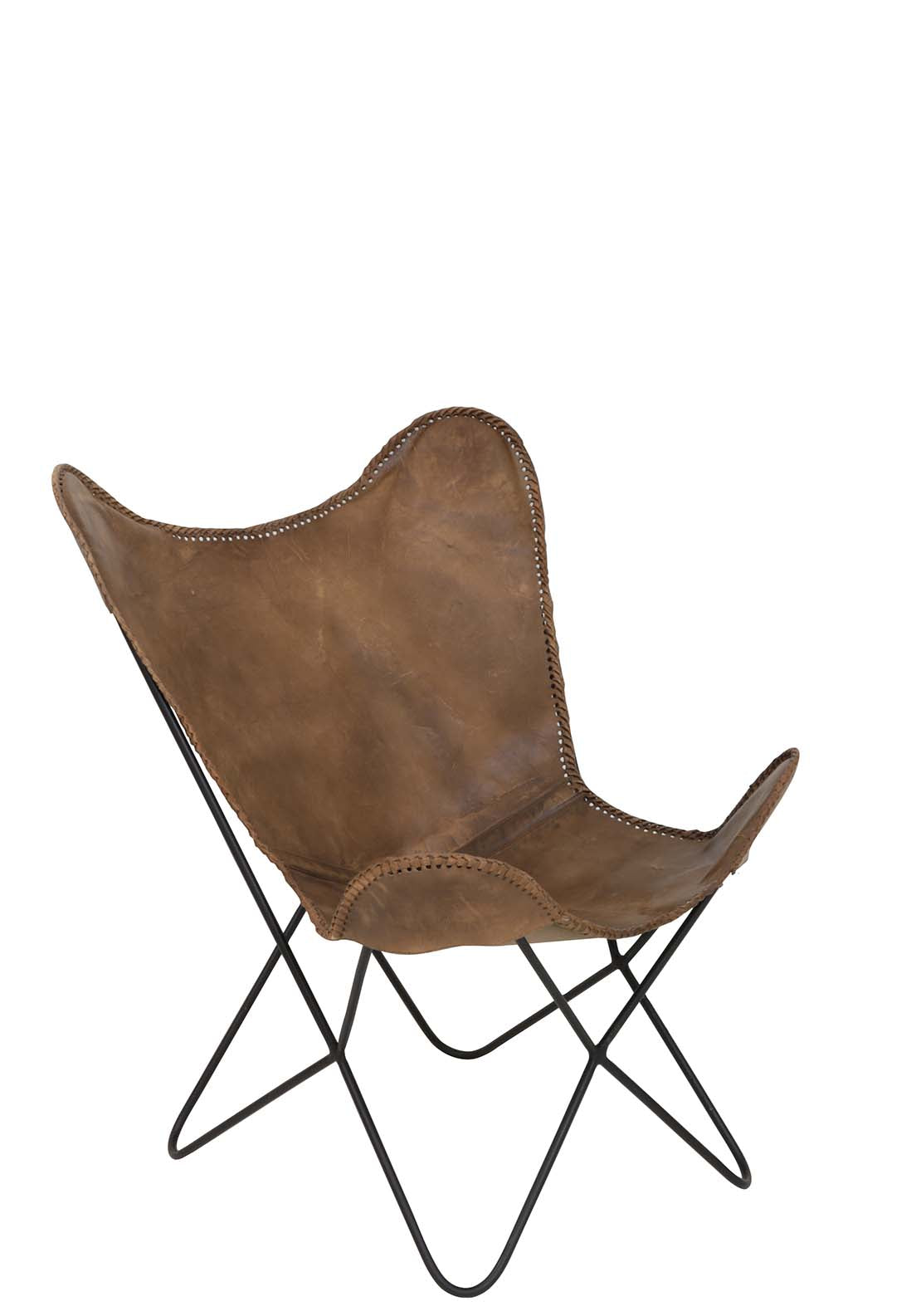 The Home Leather Butterfly Chair 1 Shaws Department Stores