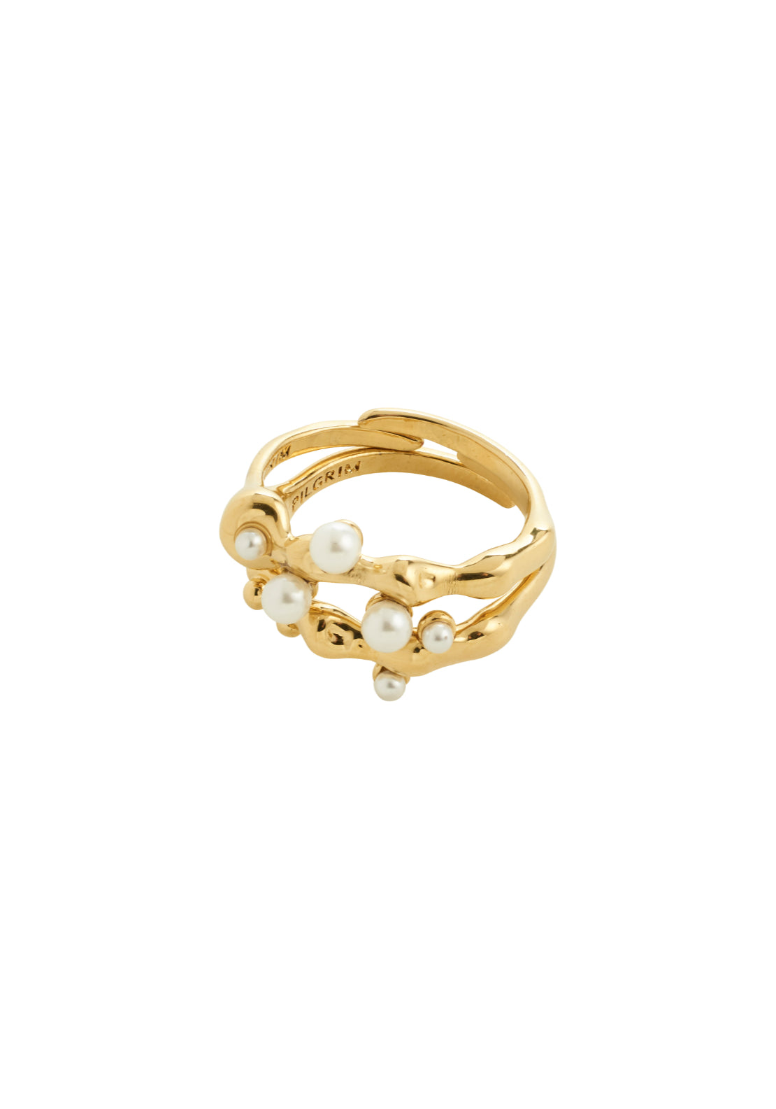 Hadley Gold Plated 2 In 1 Ring Set - Gold