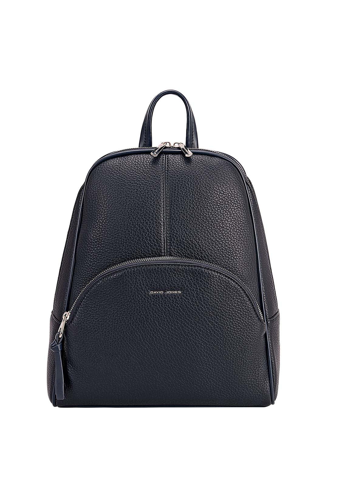 David Jones Double Zip Back Pack - Navy 1 Shaws Department Stores