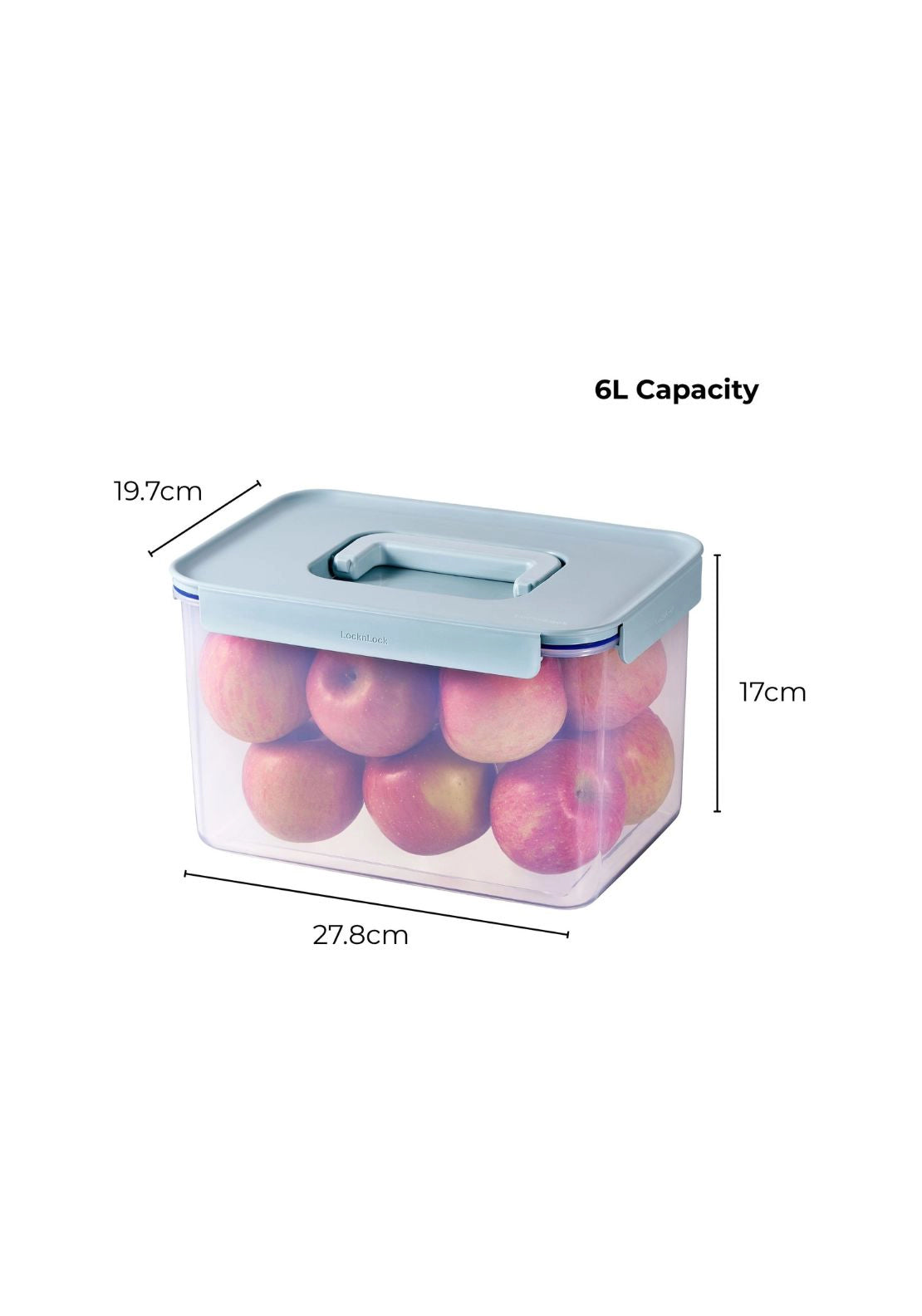 Classic Plus Rectangular With Handle 6L - Clear