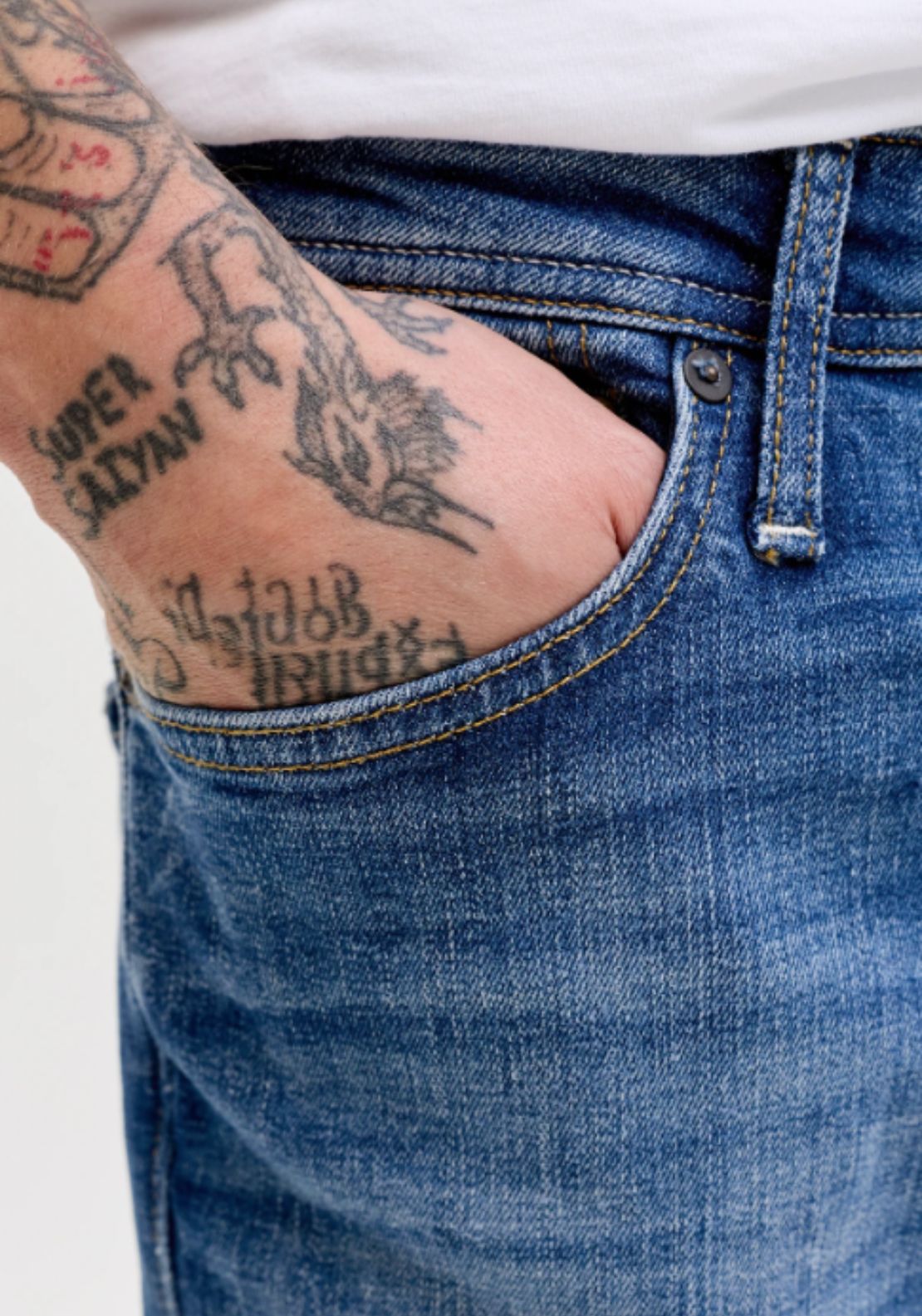 Jack & Jones JJiclark JJorginal JOS 478 Noos Regular Fit Jeans - Blue 4 Shaws Department Stores