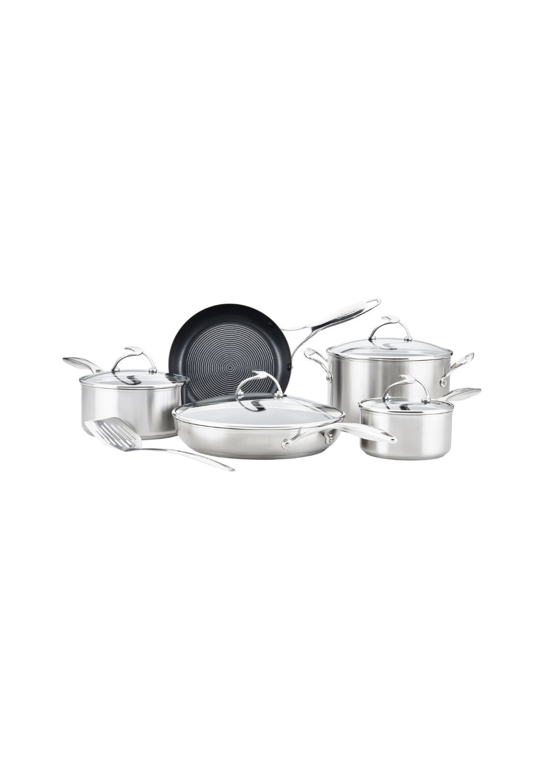 S Series Cookware Set With Slotted Turner 5 Piece Set - Stainless Steel