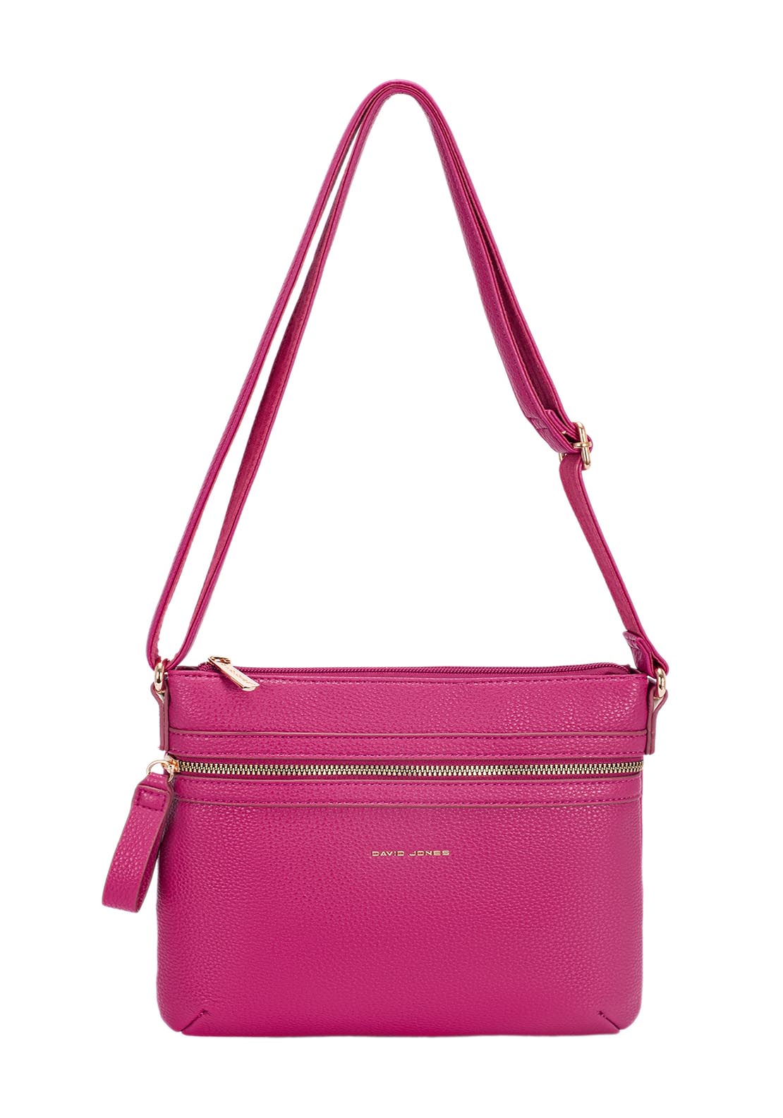 David Jones Zip Front X Body Small Bag - Pink 1 Shaws Department Stores