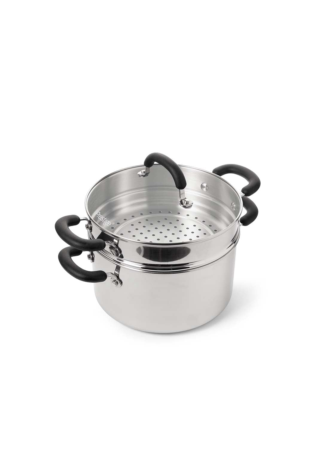 Prestige Made To Last Stockpot With Steamer Basket 24cm