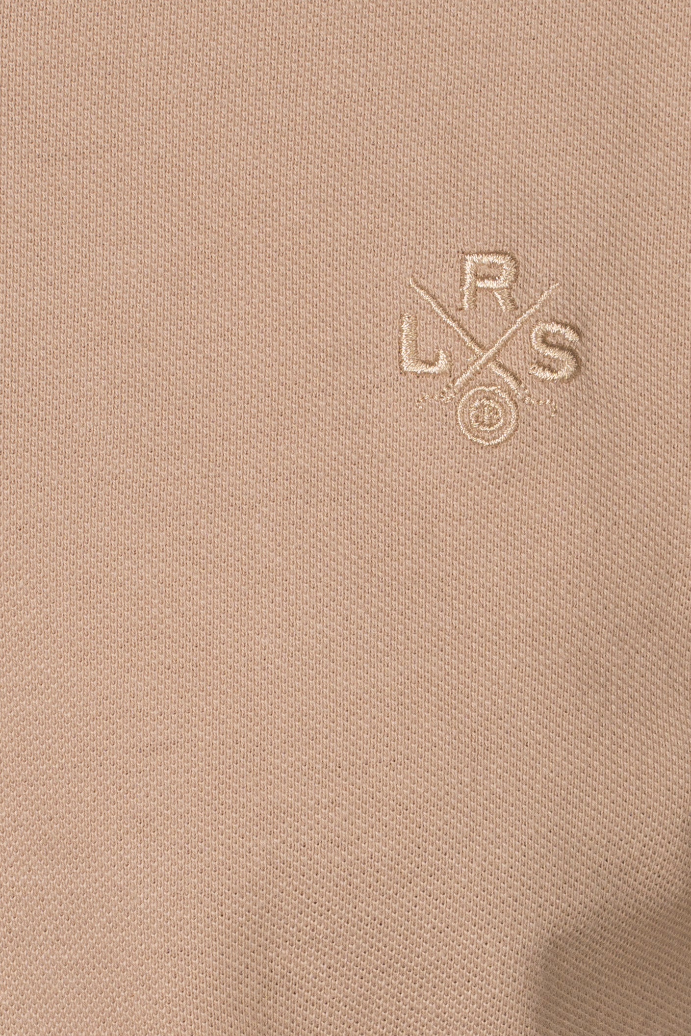 Lerros Mens Aqua Blue Melange Polo Shirt - Beige 7 Shaws Department Stores