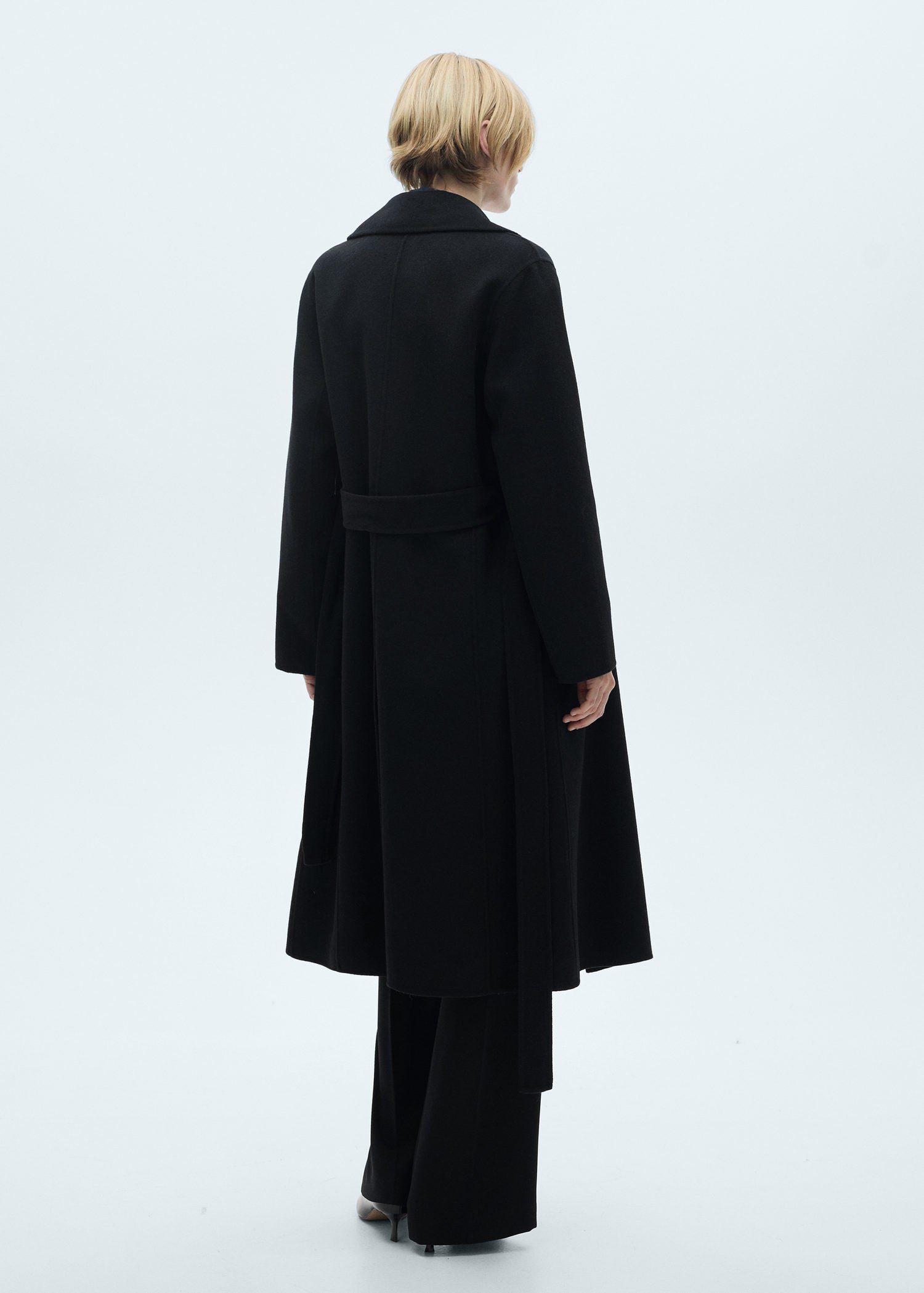 Mango Belt handmade coat - Black 6 Shaws Department Stores